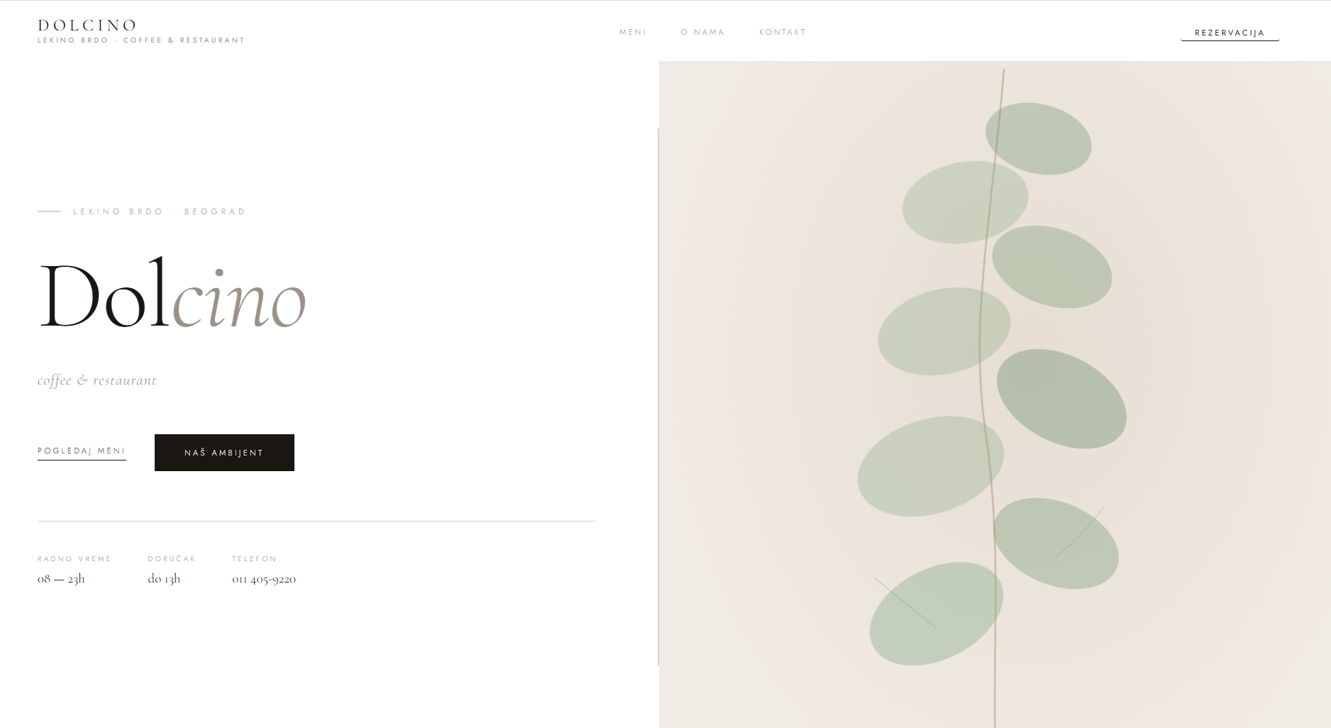Dolcino Beograd — website screenshot