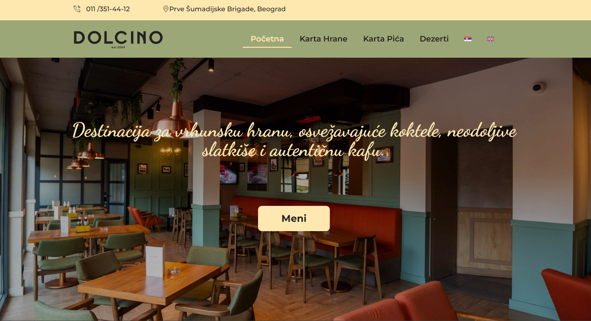 Dolcino Miljakovac — website screenshot