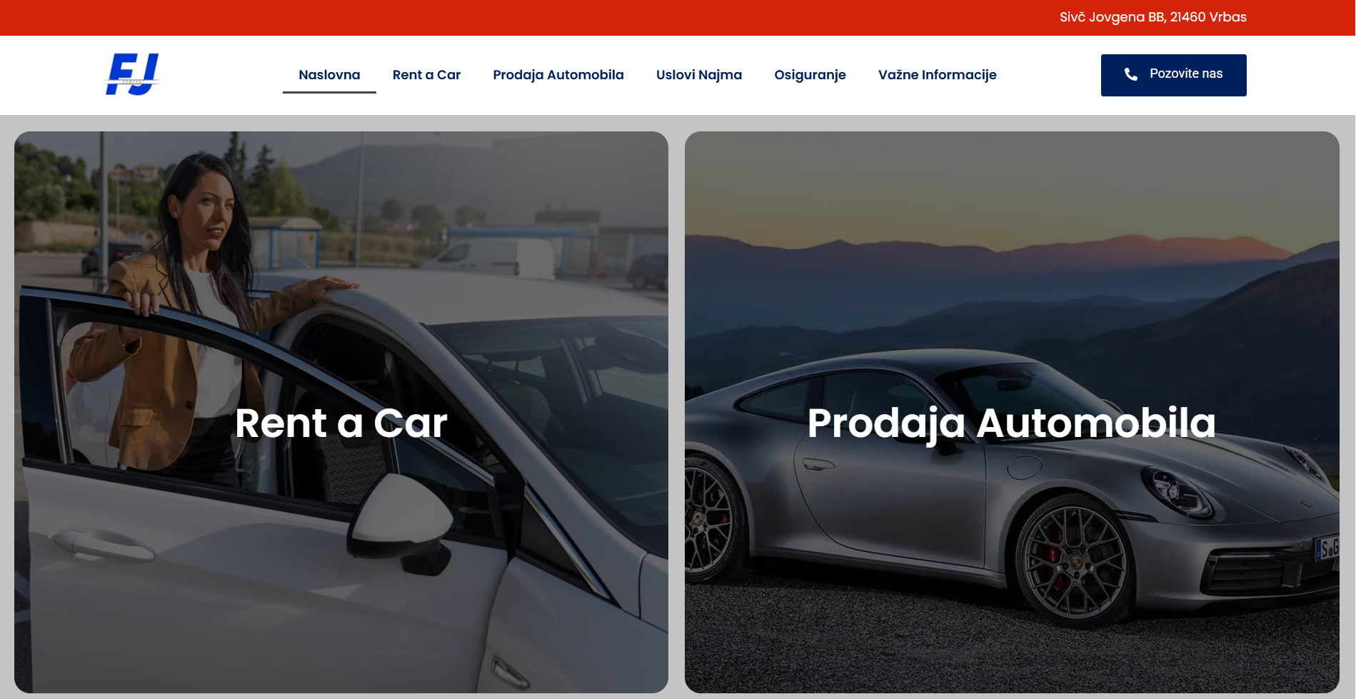 FJ Company — website screenshot