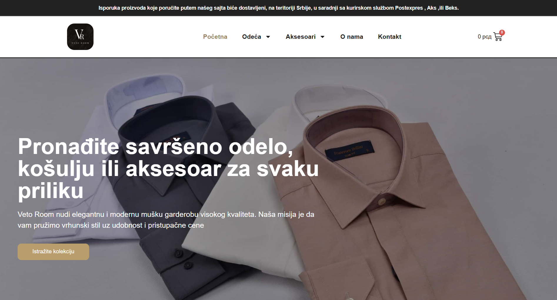 Vetoroom — website screenshot